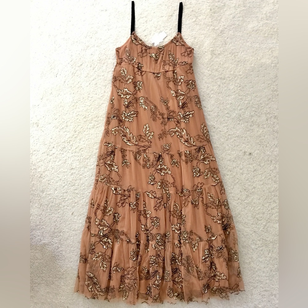 🆕 MAEVE Sequined Tulle Midi Dress S - Picture 4 of 8